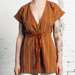 Ace & Jig Caraway Top in Cognac